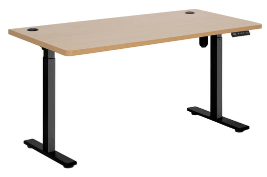 Electric Height Adjustable Desk - 2 Stage Single Monitor - Straight Top