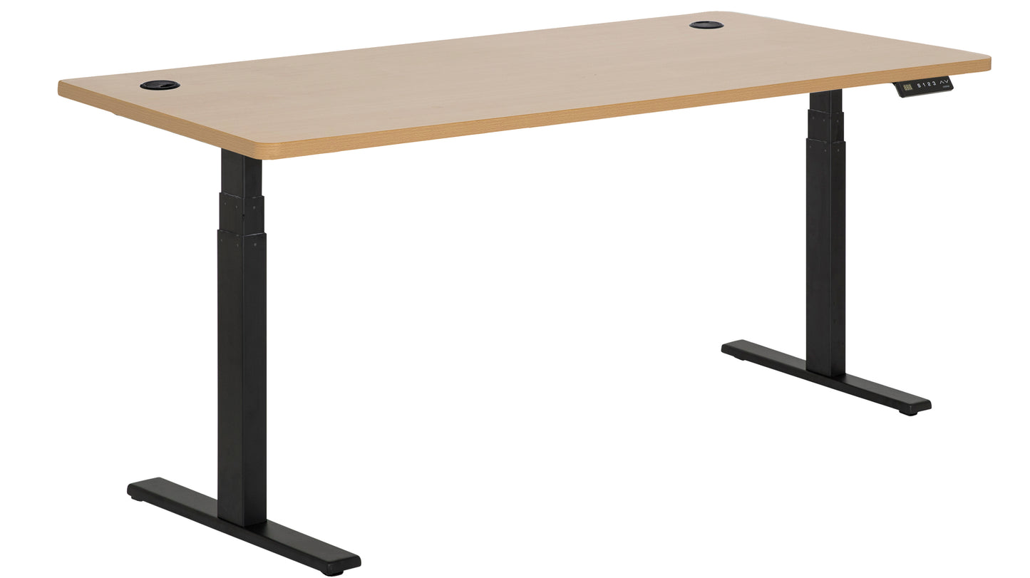Electric Height Adjustable Desk - 3 Stage Dual Motor - Straight Top