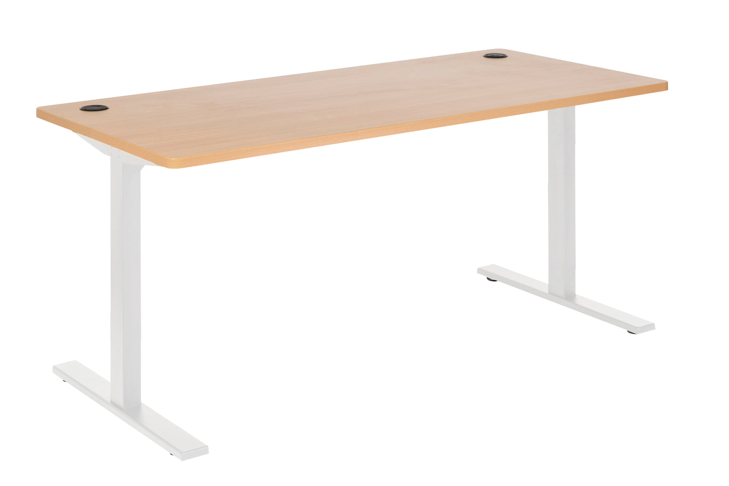 Straight Desks with White Metal Frame