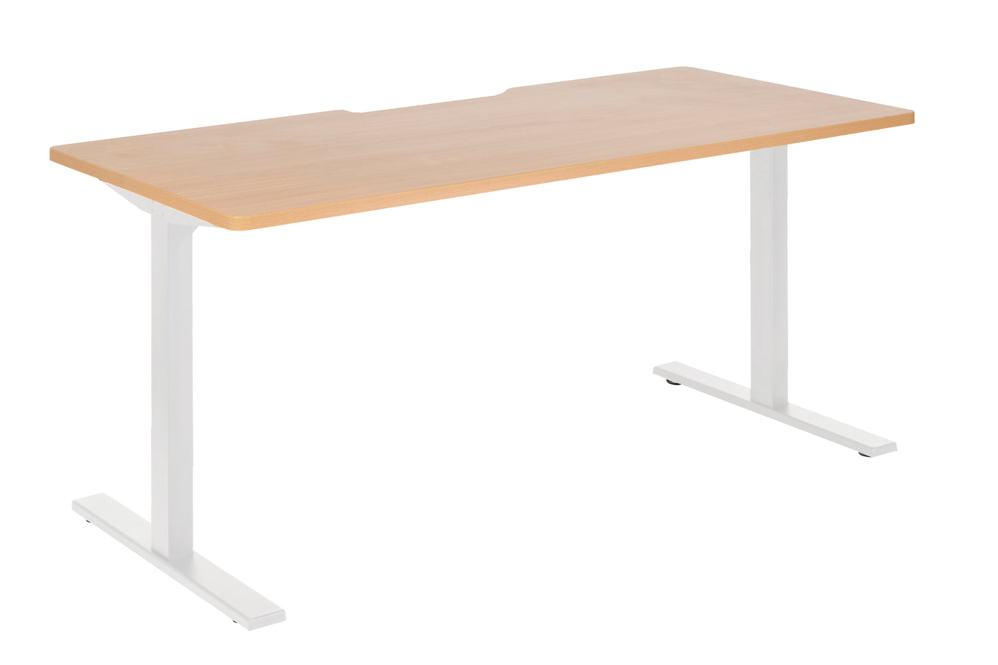 Straight Desks | White Frame with Scallop Top