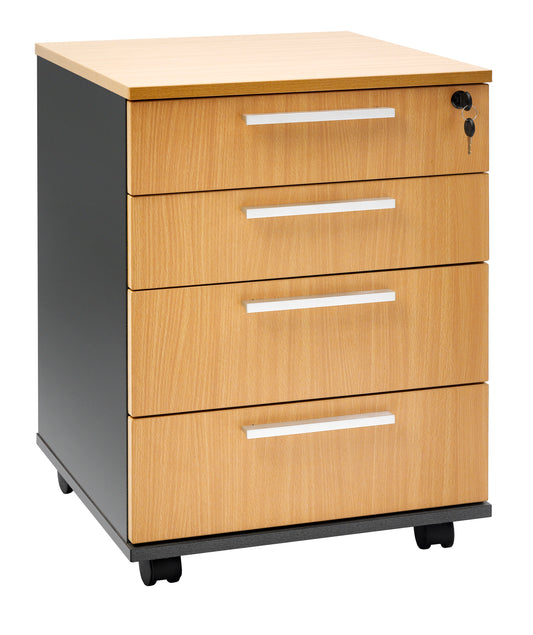 Mobile – 4 Drawer with x1 Lockable draw